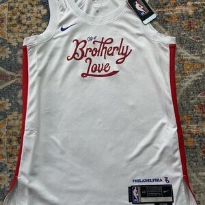 Philadelphia Nike Jersey Mens Medium NBA City Edition Brotherly Love Basketball